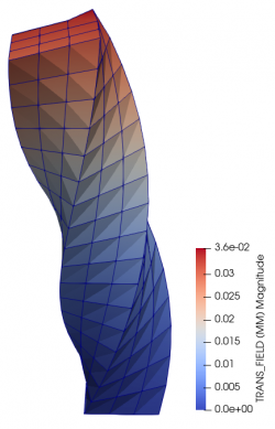  Twisted beam deformation