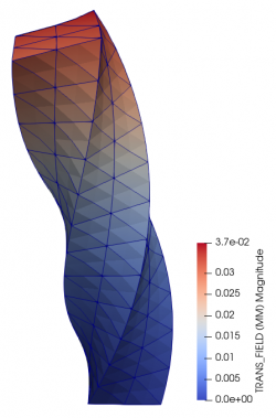  Twisted beam deformation