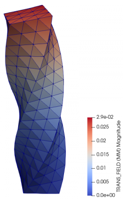  Twisted beam deformation