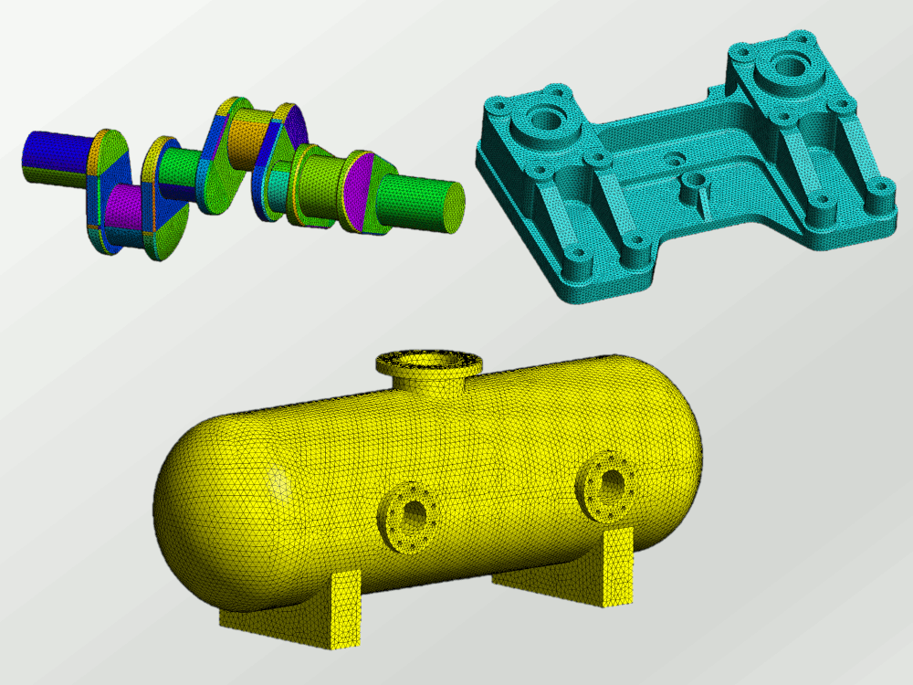 Other mechanical parts FEA mesh